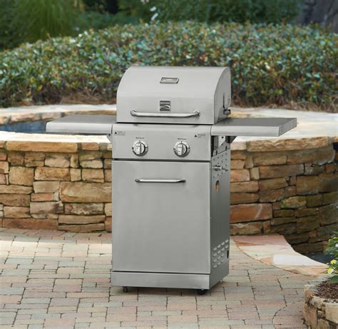 Kenmore 2 Burner Small Space Stainless Steel Gas Grill - Outdoor Living ...