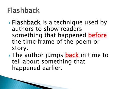 Image result for Flashback Literary Device Definition