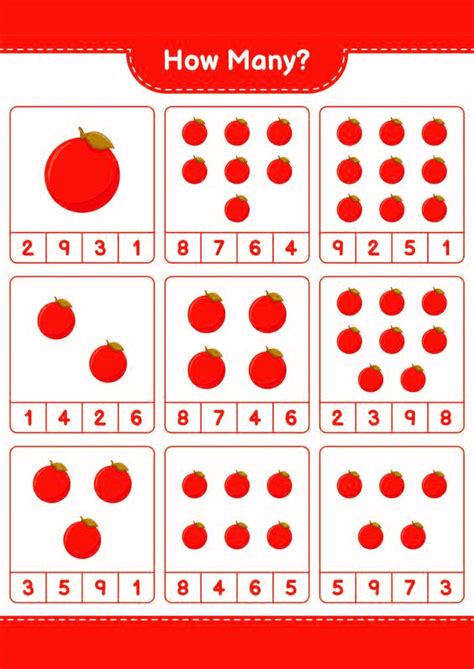 Worksheet: Learn to Count and Write (up to 10) - Maths for LKG PDF Download