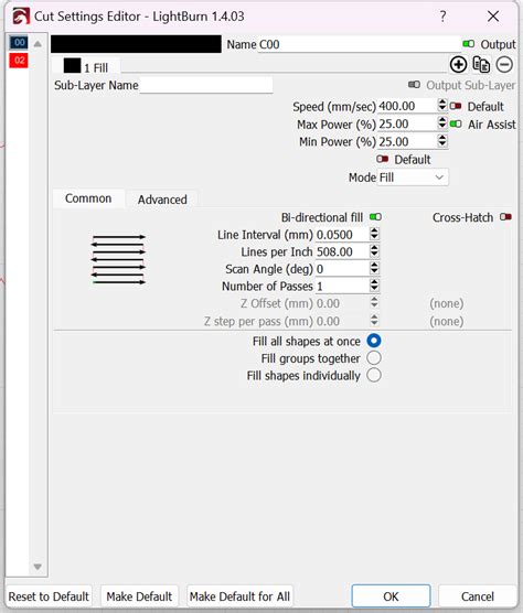 Lightburn Software Set Up 的图像结果