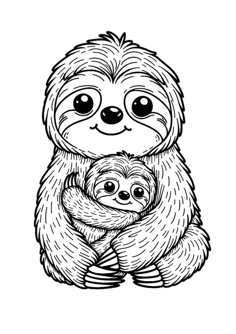 Image result for Sloth Coloring Pages