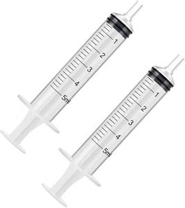 LABXPORT Syringe 5ml without Needle for Liquid Measuring Syringe pet ...