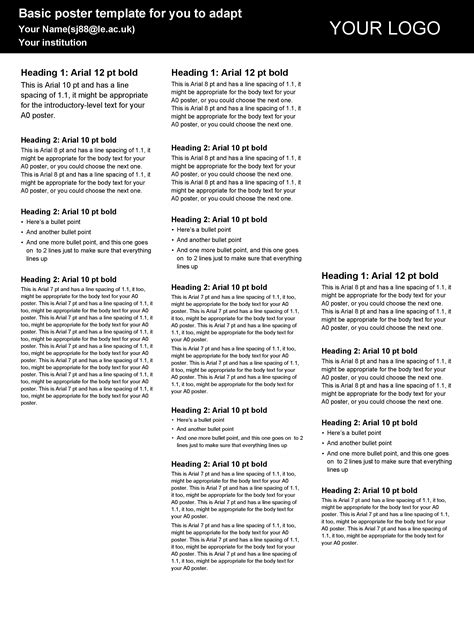 Basic Poster Template 的图像结果