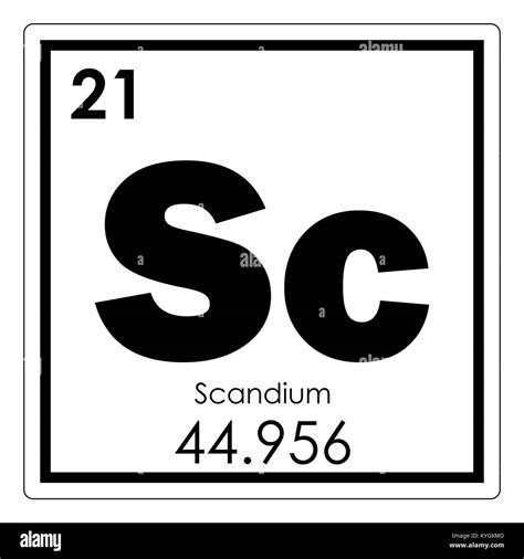 Scandium chemical element periodic table science symbol Stock Photo - Alamy