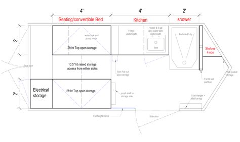 Cargo Trailer Conversion Floor Plans 6x10 Cargo Trailer Conversion