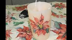 decoupage su candele creazione natalizia candela con il decoupage decoupage su candele creazione natalizia candela con il decoupage