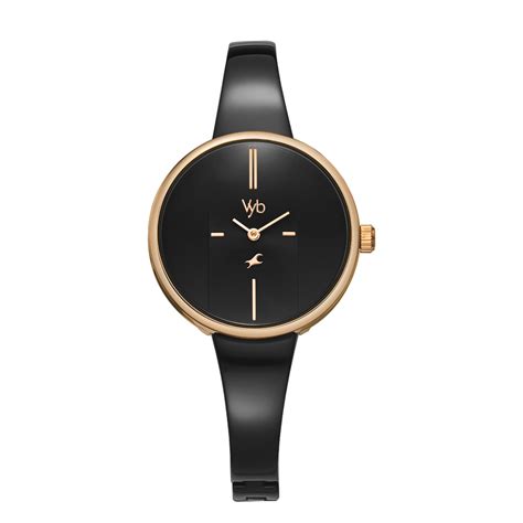 Buy Online Fastrack Vyb Siren Quartz Analog Black Dial Metal Strap ...