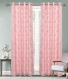 Buy JVN FAB™ 2 in 1 Embroidery Transparent Polyester Floral Door ...