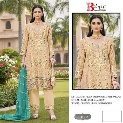 Bilqis B 241 A To D Embroidery Pakistani Salwar Kameez Collection