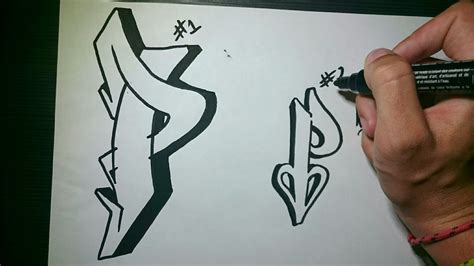 How to draw Graffiti Letter "P" on paper - YouTube