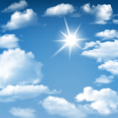 Blue sky sunny cloudscape background | Premium Vector