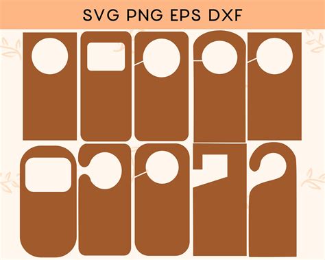 Glowforge File Door Hanger Svg Door Hangers Templates - Etsy