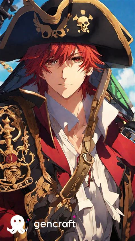 Red hair pirate in 2025 | Anime pirate, Pirate art, Anime character design