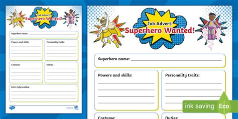 Superhero Job Advert