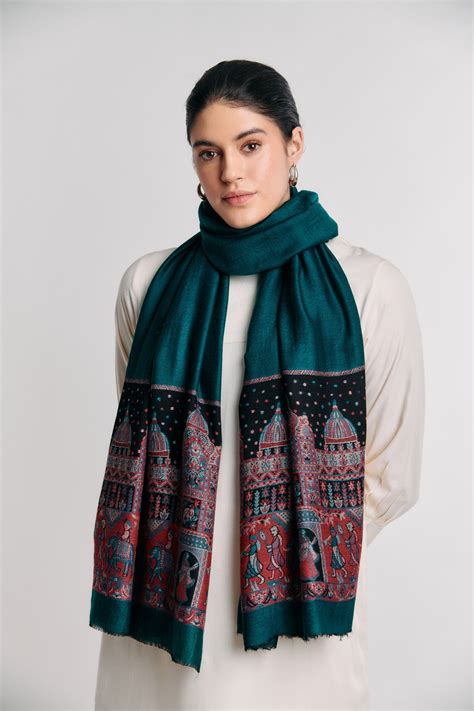 Kaani Border Shawl | Unisex Shawls & Stoles – Faizals Craft