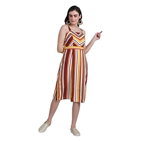 Buy Zink London Women's Multi Printed A-Line Dress at Amazon.in