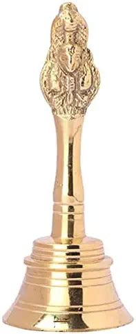 BRIJ HAAT Brass Pooja Bell / Ghanti for Home Temple Pooja Room Garuda ...