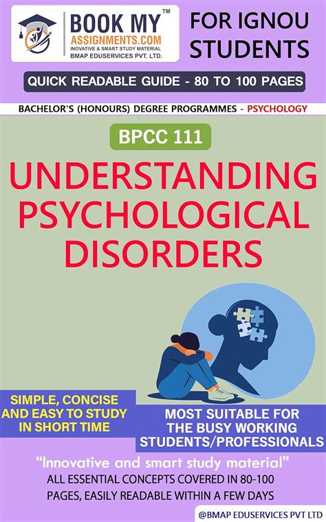 Buy IGNOU BPCC 111 Understanding Psychological Disorders Study Guide ...