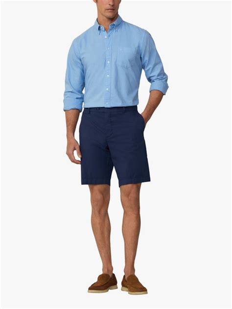 Hackett London Cotton Classic Fit Brompton Button-Down Collar Shirt, Blue