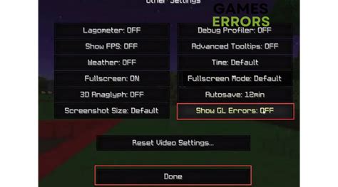 Image result for OpenGL Minecraft Error Intel HD Graphics