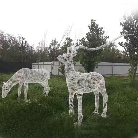 大型玻璃钢鹿_抽象动物雕塑景观_厂家图片价格-玉海雕塑