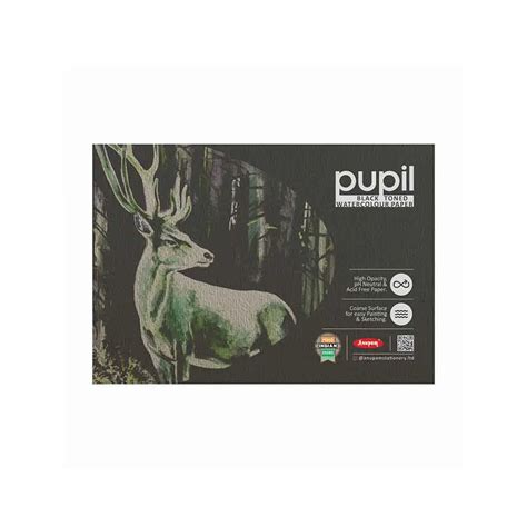 Anupam Pupil Black Toned Watercolour Paper Pad (250 GSM) - Canvazo