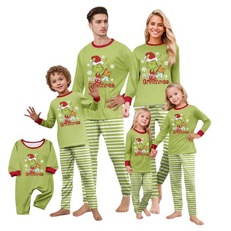 NIRHekf Christmas Grinnch Family Matching Pajamas Sets, Monster Grinnch ...