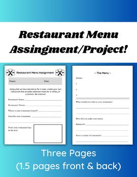 Image result for Restaurant Assignment