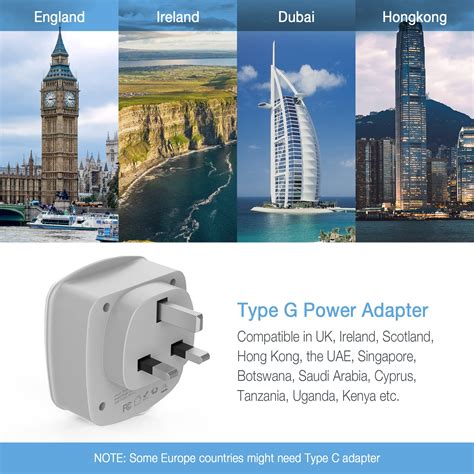 Snapklik.com : UK Ireland Travel Plug Adapter, TESSAN Type G Power Adaptor