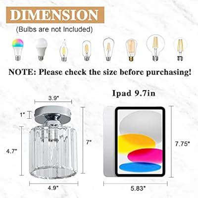 ABEAJAT Mini Crystal Ceiling Light Fixture, Modern | Ubuy India