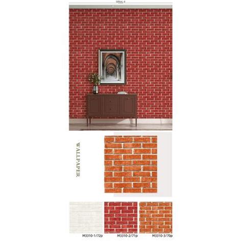 Jual Wallpaper Dinding Batu Bata Semen Merah Abu Hitam Orange Real ...