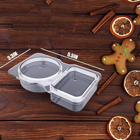 5/10/20 Pcs Double Compartment Condiment Container With Lid Double ...