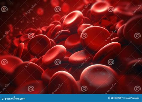 Red Blood Cells. Circulation of Hemoglobin through Vessels. Blood ...