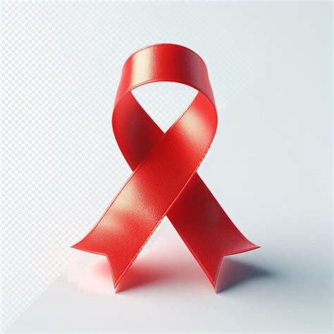 Hyperrealistic awareness red ribbon world aids symbol isolated ...