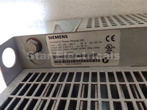 240 6SL3224-0BE31-5UA0 SINAMICS POWER MODULE - 240 6SL3224-0BE31-5UA0 ...