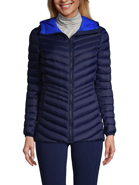 Lands' End Women's Petite Ultralight Packable Puffer Down Long Jacket ...