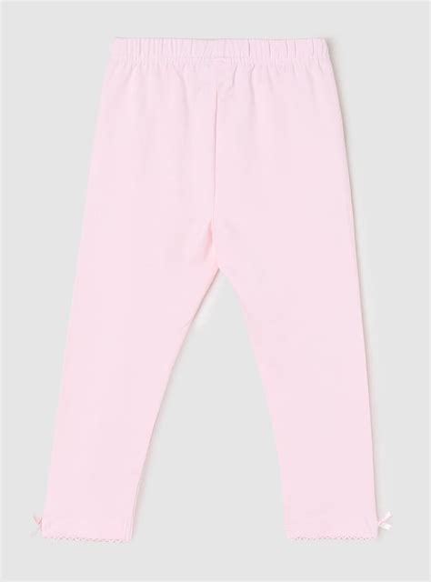 Buy Girls Solid 3/4th Leggings with Bow Tie Hem Online at just Rs. 199. ...