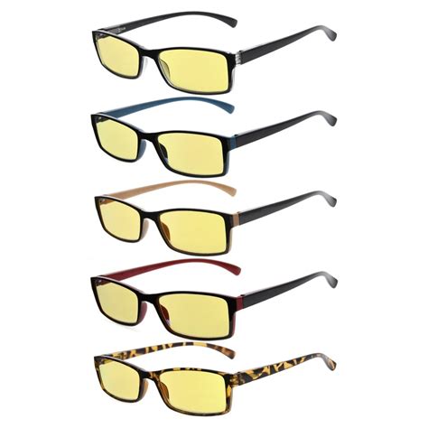 5 Pack Small Lens Blue Light Blocking Readers Women Men – eyekeeper.com