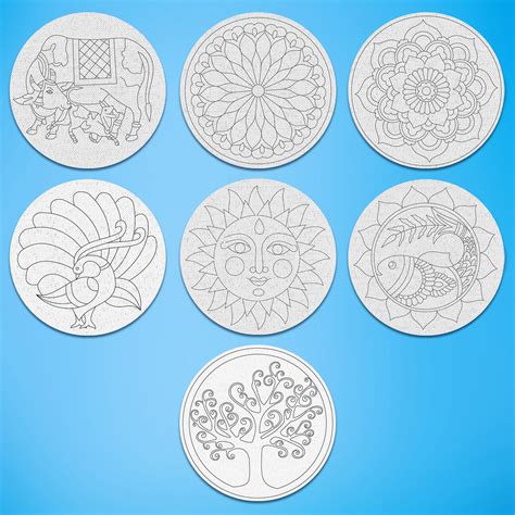 Buy Trial Pack - Flora and Fauna Premarked Canvas Bases - Set of 7 ...