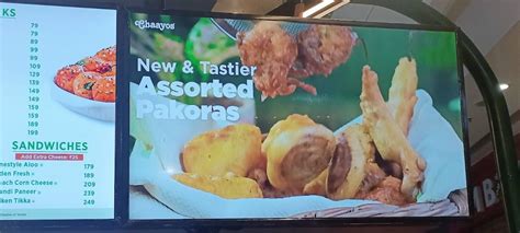 Menu at Chaayos Cafe at Phoenix Market City Mall, Chennai