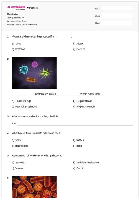 50+ Pathogenic Microorganisms worksheets for Class 8 on Wayground ...