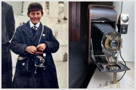 Colorized photo of passenger Jack Odell aboard Titanic with his Kodak ...