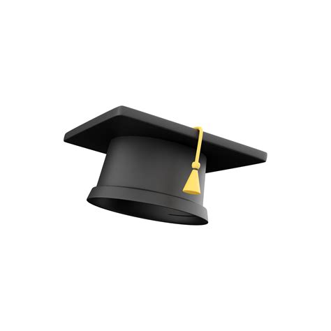3D rendering of a university graduation cap. 3d illustration icon ...