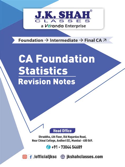 Image result for CA Foundation Stats Notes