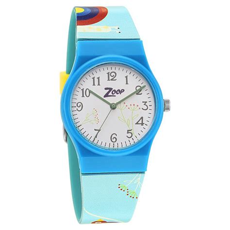Buy Online Zoop Analog Watch with White Dial & Blue Strap for Girls ...
