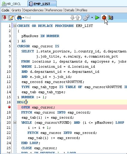 Image result for How to Debug in PL SQL Developer