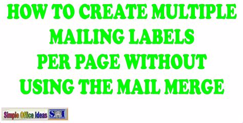 Image result for Create Mailing Labels