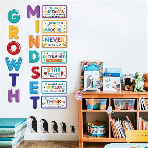 Buy 20 Pcs Growth Mindset s Bulletin Board Positive Sayings Growth ...