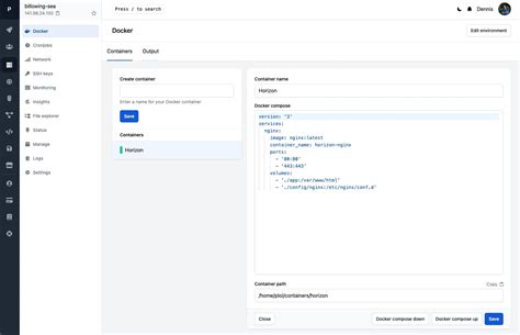 Image result for Docker Server Manager GUI