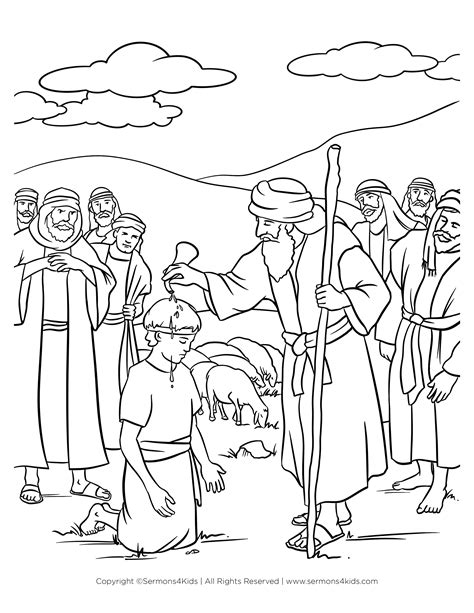 Samuel Anoints Saul As King Coloring Pages